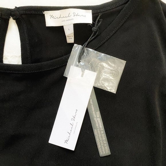 NWT MICHAEL STARS BLACK JERSEY JUMPSUIT - L - Picture 6 of 11